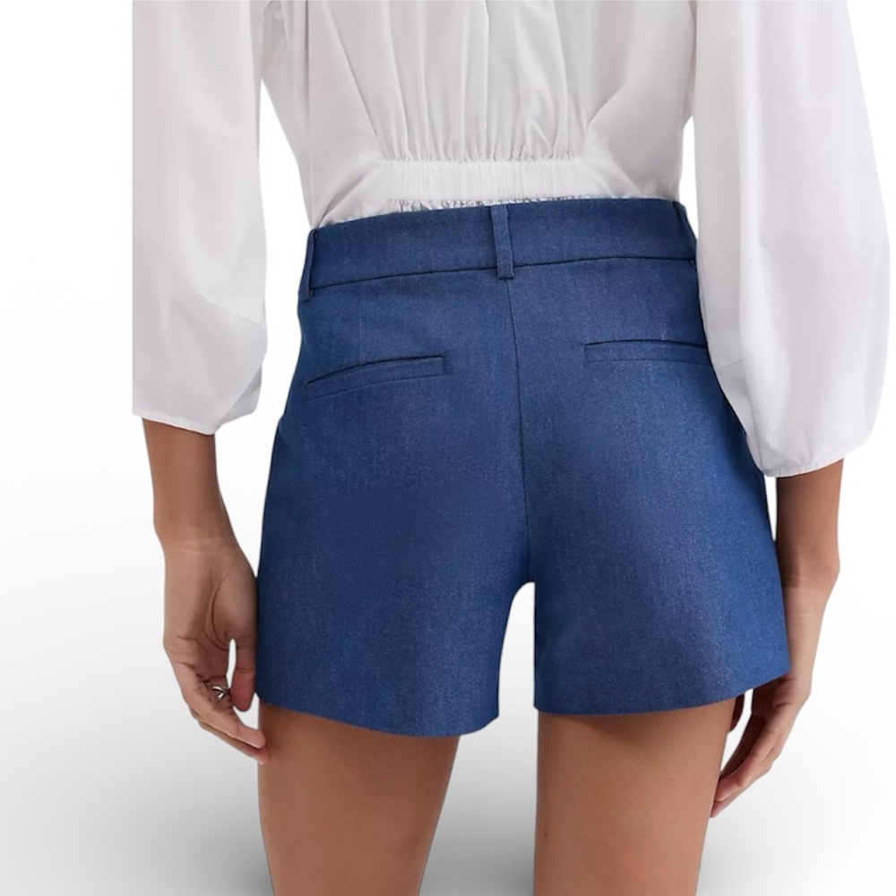 LOFT The Riviera Shorts in Refine Denim High Waist in Blue - Picture 2 of 15